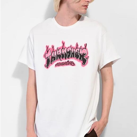 Thrasher Airbrush White T-Shirt size XL - Picture 1 of 8